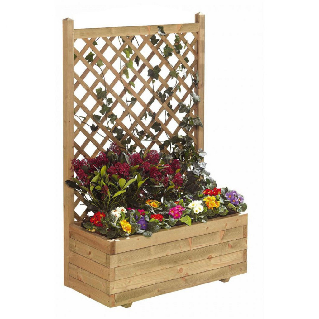Moderne houten bloembakken, vurenhout | Hillhout Elan | den Bestratingen
