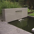 Aluminium Muur vrijstaand 1500x250x1000 (VM2.4.3 (incl. waterval en pomp)