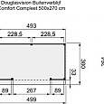 Douglasvision buitenverblijf Comfort 600x270cm, basis kleurloos geimpregneerd, wanden zwart geimpre