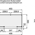 Douglasvision buitenverblijf Comfort 600x270cm, basis onbehandeld, wanden zwart geimpregneerd
