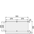 Douglasvision Kapschuur Comfort 600x250cm groen geïmpregneerd