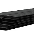 Bouwpakket Plankenscherm blokhutprofiel Douglas  187x224cm zwart geïmpregneerd