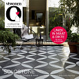 Keramische tegel vtwonen Solostone Decoren Belgian Flower White 70x70x3,2cm