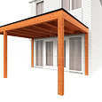 Aanbouwveranda Modena 4050x3650x2700mm (bxdxh) links