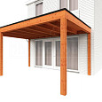 Aanbouwveranda Modena 4700x3650x2700mm (bxdxh) links