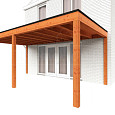 Aanbouwveranda Modena 5500x3650x2700mm (bxdxh) links