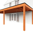 Aanbouwveranda Modena 9050x3650x2700mm (bxdxh) links