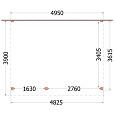 Aanbouwveranda Ancona 4150x3900x2600mm (bxdxh) rechts