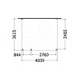 Aanbouwveranda Modena 4050x3650x2700mm (bxdxh) links