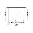 Aanbouwveranda Modena 4300x3650x2700mm (bxdxh) links