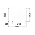 Aanbouwveranda Modena 4700x3650x2700mm (bxdxh) links