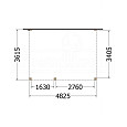 Aanbouwveranda Modena 4850x3650x2700mm (bxdxh) links