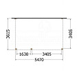 Aanbouwveranda Modena 5500x3650x2700mm (bxdxh) links