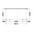 Aanbouwveranda Modena 5700x3000x2700mm (bxdxh)