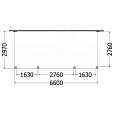 Aanbouwveranda Modena 6600x3000x2700mm (bxdxh)