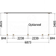 Aanbouwveranda Modena 6900x3650x2700mm (bxdxh)