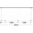 Aanbouwveranda Modena 8250x3650x2700mm (bxdxh) links