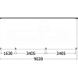 Aanbouwveranda Modena 9050x3650x2700mm (bxdxh) links