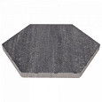 Soft Comfort Zeskanttegel 60/52,5x30x4cm Grijs/Zwart