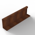 Component Module+ Recht Paneel (A) 90x28cm Corten