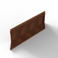 Component Module+ Parallel paneel-R (E) 90x28cm Corten