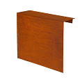 Overzetstuk muurelement Recht - 150x45x12.8cm Corten