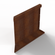 Component Module+ Inwendig hoekpaneel-Rechts (C) 60x56cm Corten
