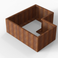 Plantenbak Module+ Corten 150x150x56cm (90cm diep)