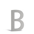 Huisletter 62x5x90mm RVS 5mm (B RVS)