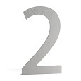 Huisnummer 73x5x120mm RVS 5mm (2 RVS)