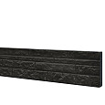 Beton onderplaat dubbelzijdig rotsmotief 36x3,5x184cm antraciet gecoat