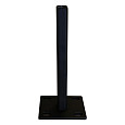 Stalen voetplaat met structuur poedercoating t.b.v. H-gleufpaal, 12 x 15 x 33 cm, kwartsgrijs RAL703