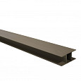 Stalen H-gleufpaal met structuur poedercoating, 4,2 x 9,6 x 184 cm, kwartsgrijs RAL7039