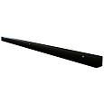 Stalen U-profiel met structuur poedercoating t.b.v. H-gleufpaal, 3,5 x 4 x 220 cm, zwart RAL9005