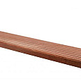 Hardhouten enkelzijdig geprofileerd dekdeel, 2,5 x 14,5 x 245 cm.