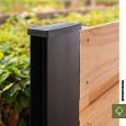 Stalen H-gleufpaal met structuur poedercoating, 4,2 x 9,6 x 275 cm, kwartsgrijs RAL7039