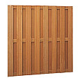 Hardhouten geschaafd plankenscherm 18-planks 14mm recht verticaal/horizontaal 180x180cm