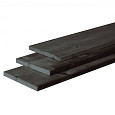 Douglas fijnbezaagde Plank 2,5x25,0x400cm zwart gedompeld.