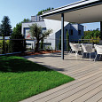 WPC 22,5x210mm Fiberdeck Premium | massief | 2-zijdig Light Grey 500cm