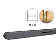 Betonpaal stampbeton 10x10x310cm antraciet tussenpaal tbv recht scherm met 2 betonplaten