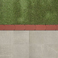 Kantsteen graskant rood-bruin 22x12x4.5cm