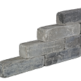 Blockstone stapelblok 15x15x30cm Grijs-Zwart