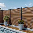 WPC Fence Board Boston Modern 21x160mm L-178cm | Teak