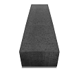 Artistone Oud Hollands zitelement recht 200x60x40cm Carbon