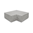 Artistone Oud Hollands hoekstuk traptrede 90° binnen 37x15cm Grijs