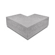 Artistone Oud Hollands hoekstuk traptreden 90° buiten 40x20cm Grijs