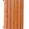 Hardhouten plankendeur 100x180cm op zwart stalen frame