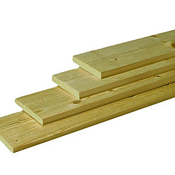 Midden-Europees vuren geschaafde Plank 1,6x14x300 cm groen geïmpregneerd