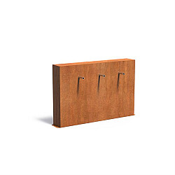 Corten Muur vrijstaand 1500x250x1000 (VCM2.4.3 (incl waterval + pomp))