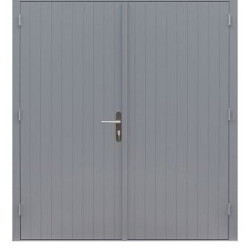 Hardhouten dubbele dichte deur Prestige 202x221cm grijs gegrond
